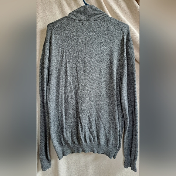 Men's Calvin Klein Full Body Zip-Up Grey Sweater - Picture 8 of 10